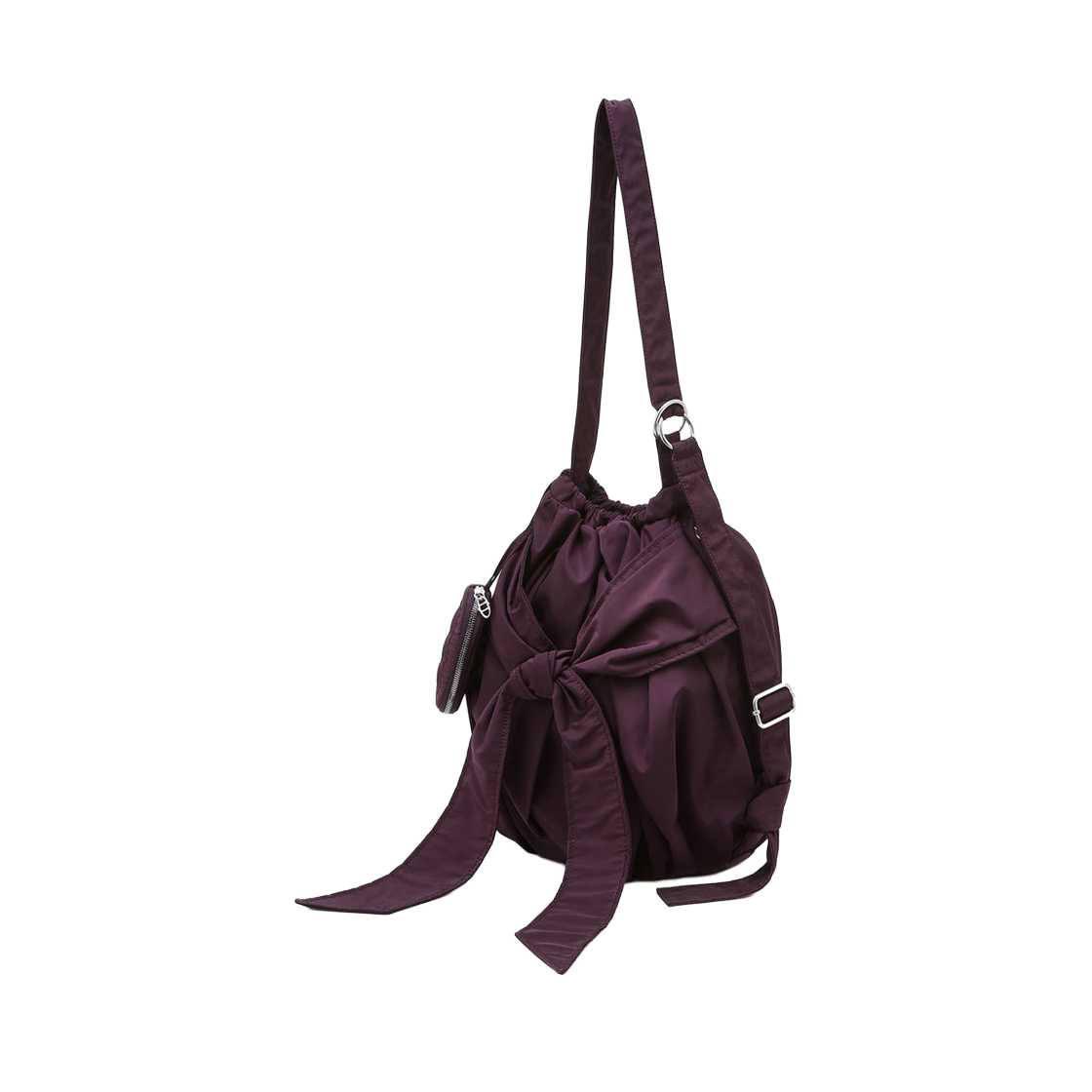 AABA6F961U3 Athe Vanessabruno Acc Nylon Ribbon Shoulder Bag Aaba6F961U3 Dark Purple