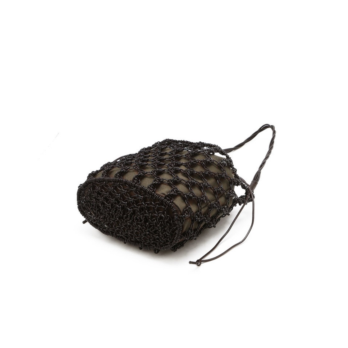 아떼 바네사브루노 액세사리 카키 위빙 네트 숄더백 M AABA6E861K2 카키(Athe Vanessabruno Acc Khaki Weaving Net Shoulder Bag M Aaba6E861K2 Normal Khaki) - 4
