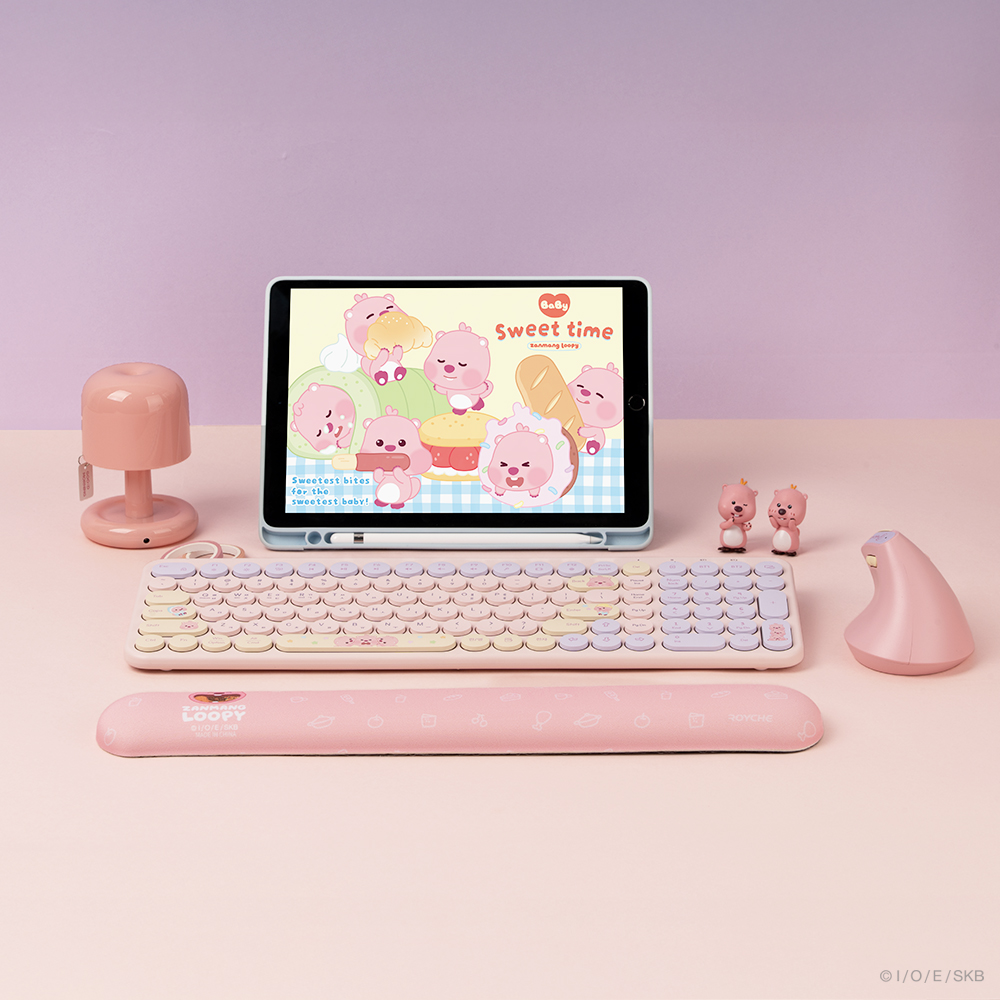 로이체 베이비 잔망루피 멀티페어링 블루투스 무선 키보드(Royche Multi-Pairing Wireless Bluetooth Keyboard - Baby Zanmang Loopy Edition) - 4
