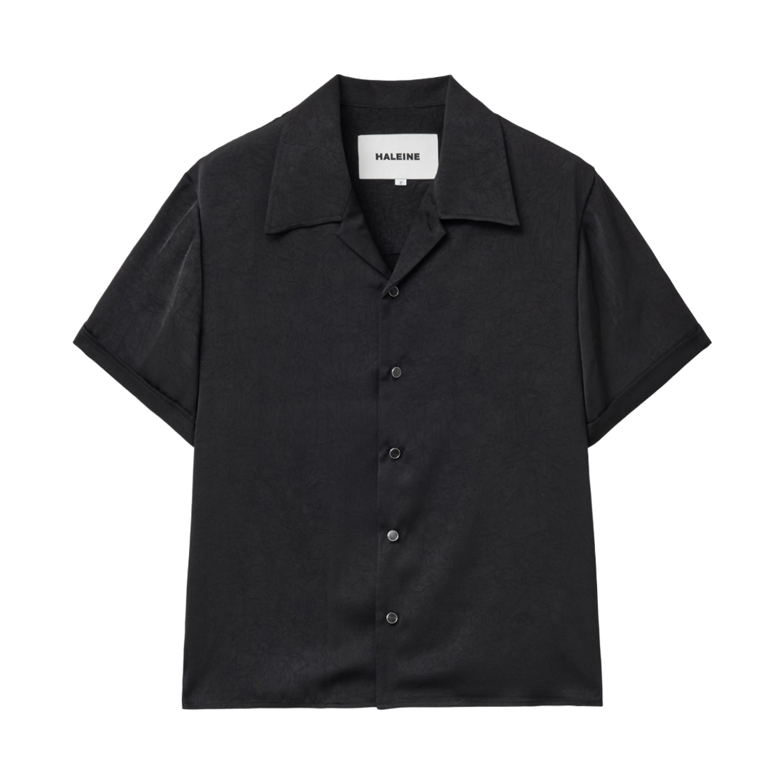 알렌느 크링클 사틴 셔츠 블랙(Haleine Fluid Crinkle Satin Shirt Black (XT223)) - 1