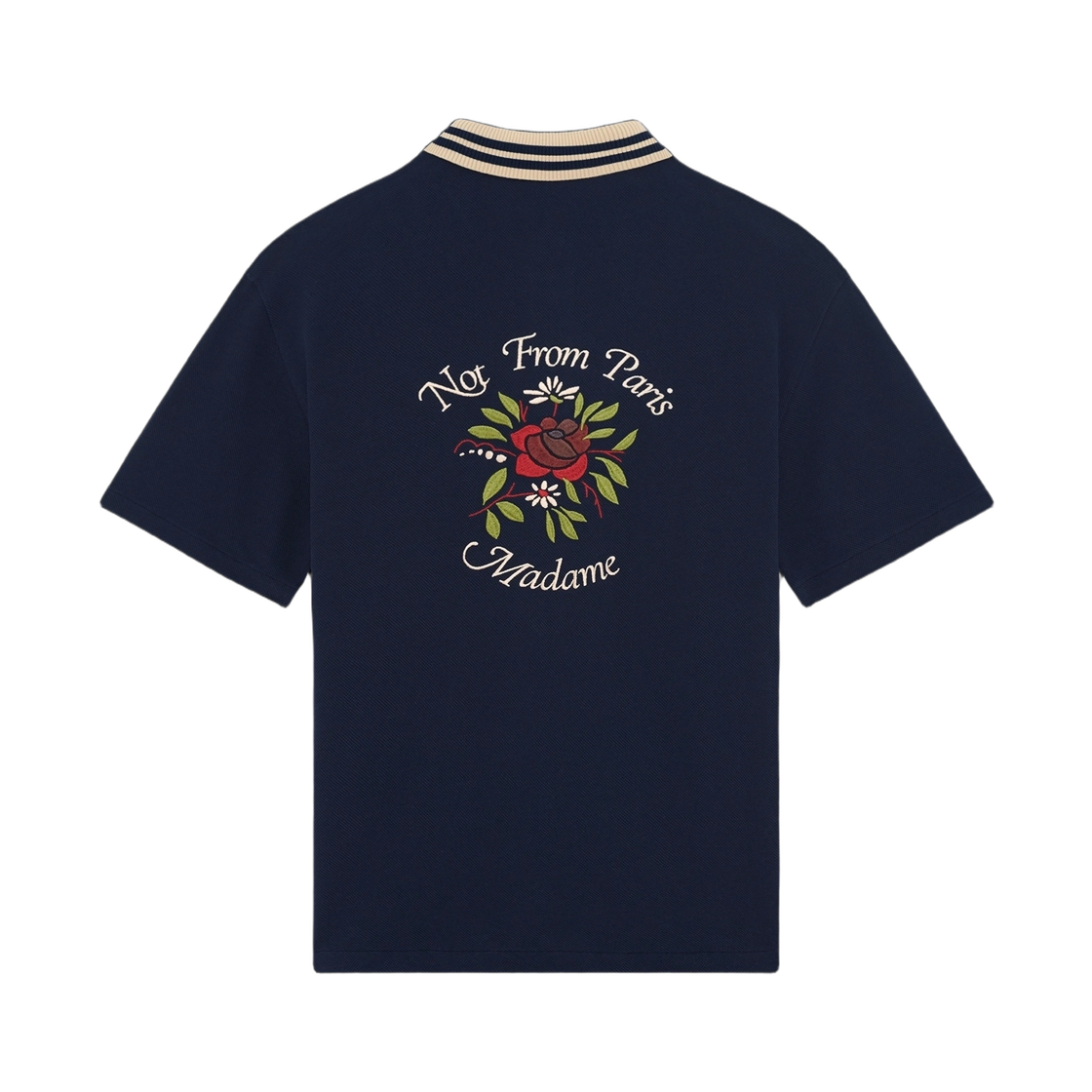 드롤 드 무슈 로즈 슬로건 피케 슈미즈 네이비(Drole de Monsieur Rose Slogan Piquee Chemise Navy) - 2