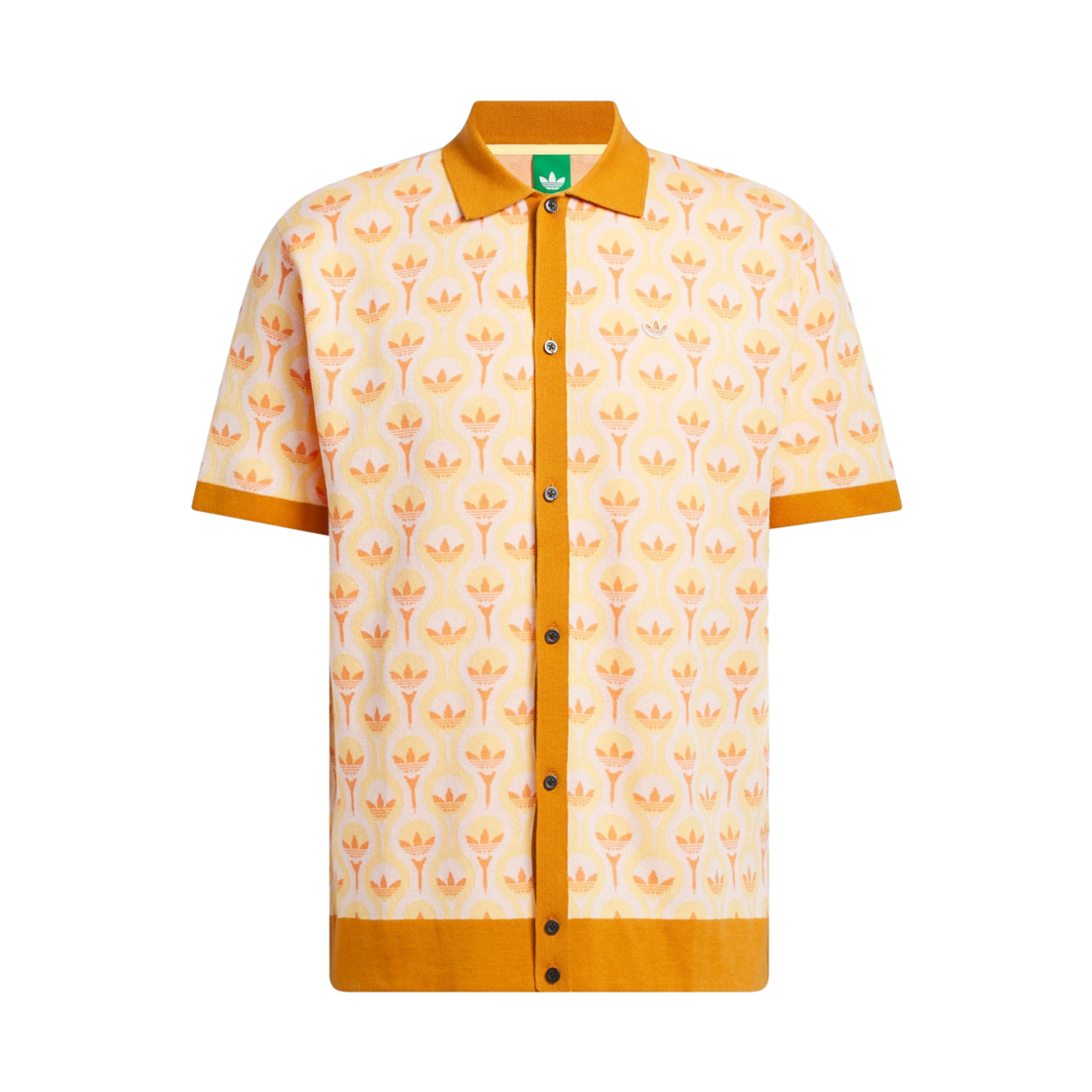 KB8579 Adidas Originals Knit Polo White Ice Tangerine - KR Sizing