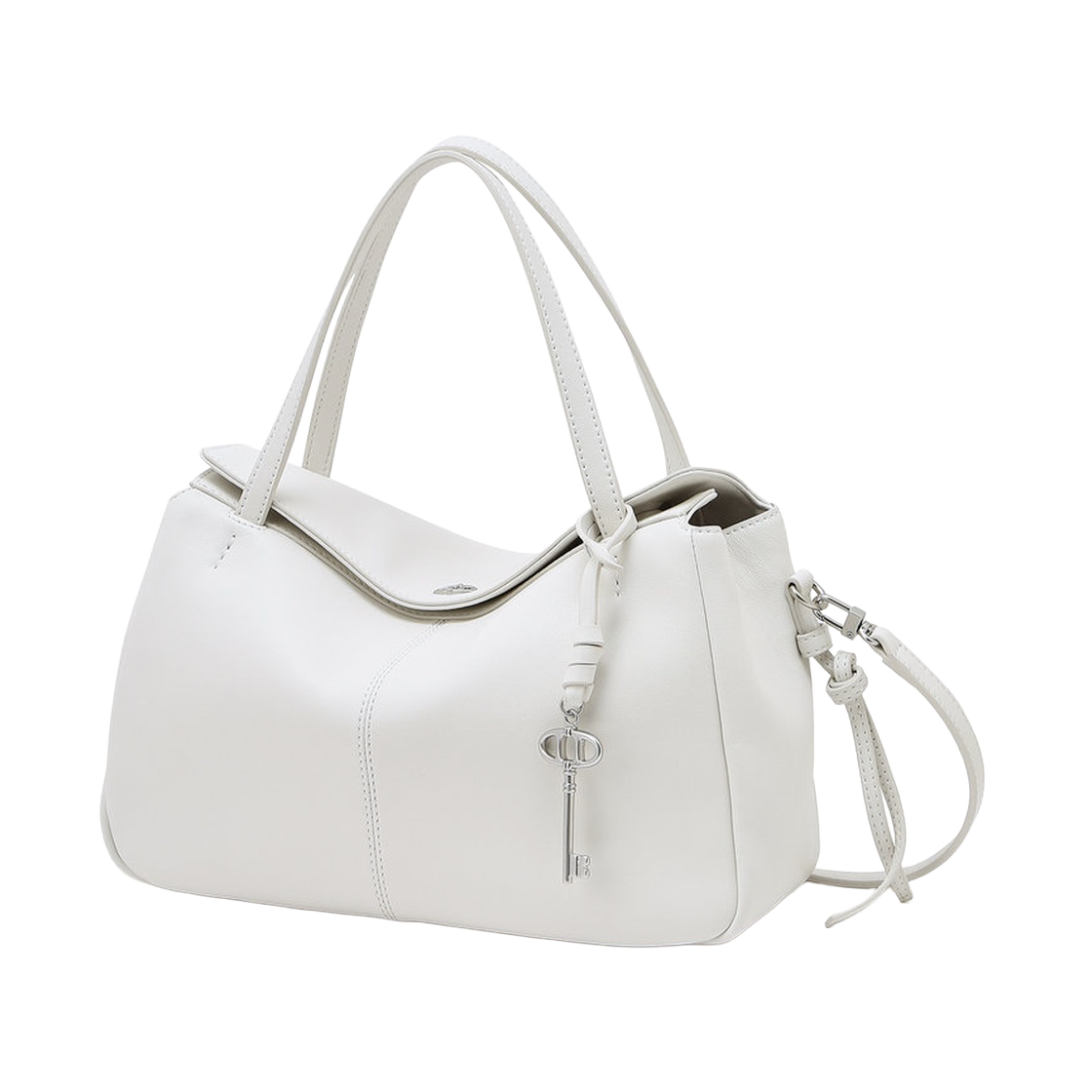 AABA6F280IV Athe Vanessabruno Acc Demain Ivory Leather Demain Shoulder Bag S Aaba6F280Iv Ivory