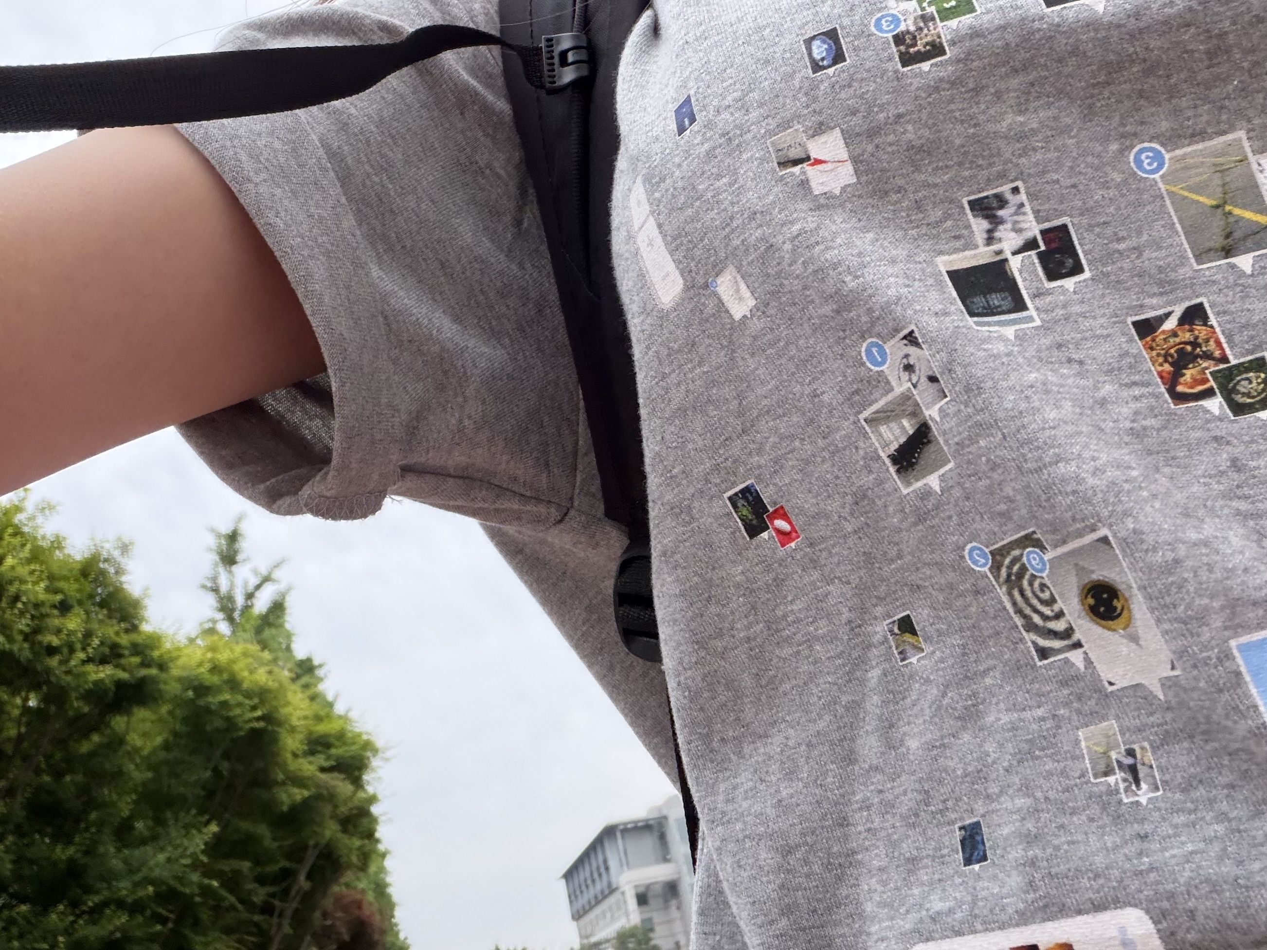 Sansan Gear Throwback T-Shirt White, Sansan Gear Throwback T-Shirt Melange Grey 착용 스타일 - 2