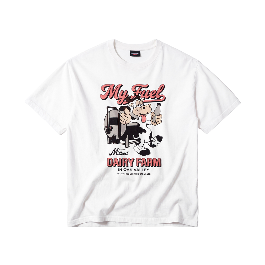 큐티에잇 가먼츠 데어리 팜 워시드 티 아이보리(QT8 GARMENTS Dairy Farm Washed Tee Ivory)