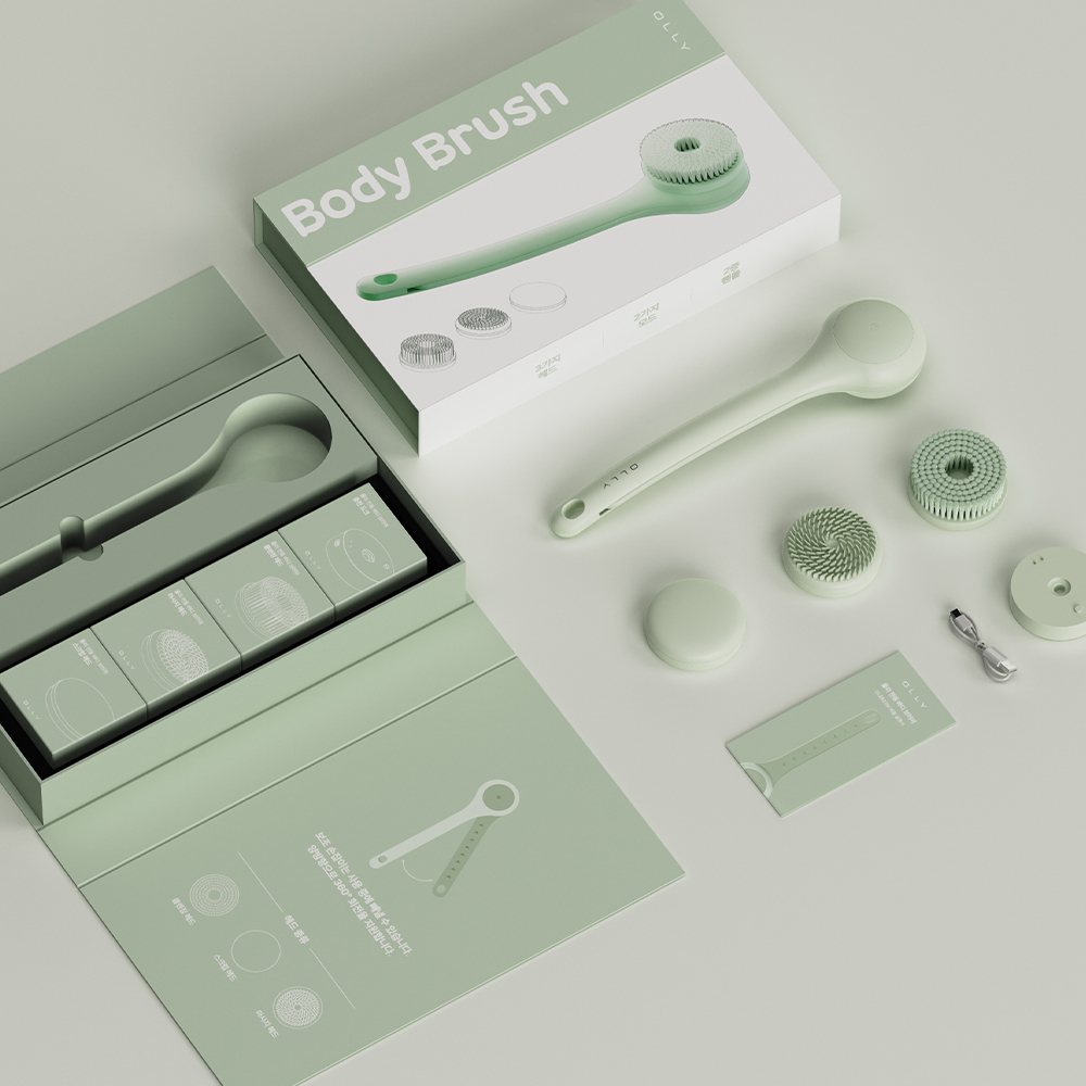 올리 스파클린 샤워 전동 바디브러쉬 본품+3종헤드세트(OLLY Sparkle Electric Body Brush) - 4