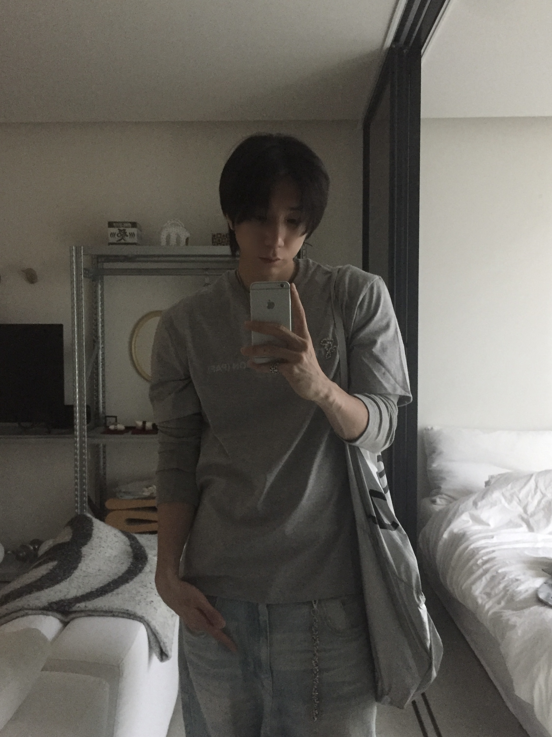 Post Archive Faction (Paf) x Central Cee Syna T-Shirt Gray 착용 스타일 - 7