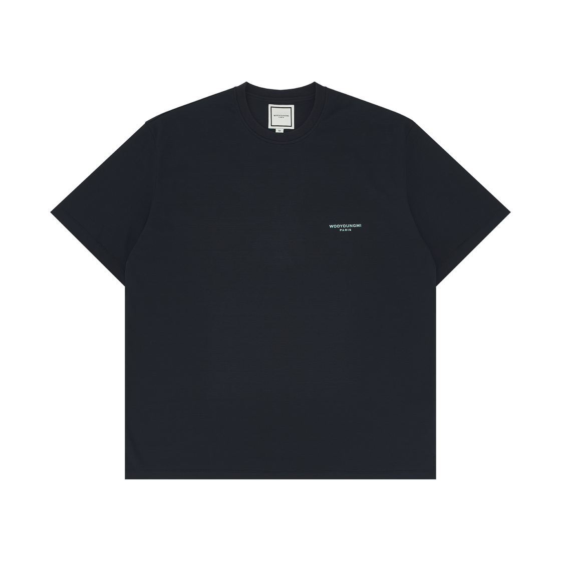 우영미 터프트 자수 백 로고 티셔츠 네이비 - 26SS(Wooyoungmi Tuft Embroidered Back Logo T-Shirt Navy - 26SS) - 2