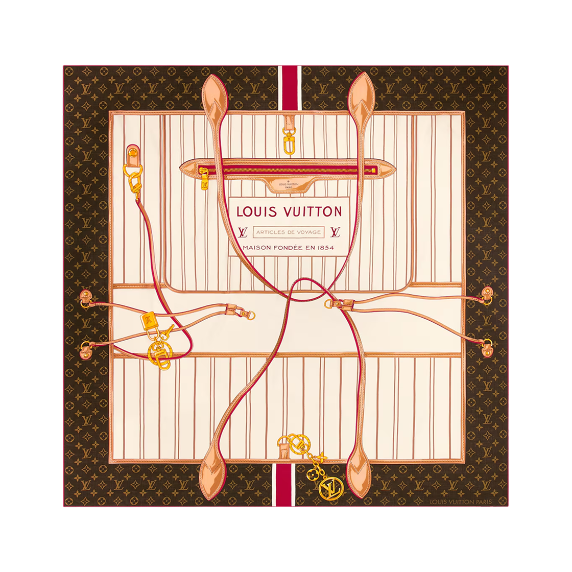 M94889 (W) Louis Vuitton My Neverfull Shawl S00 Tan