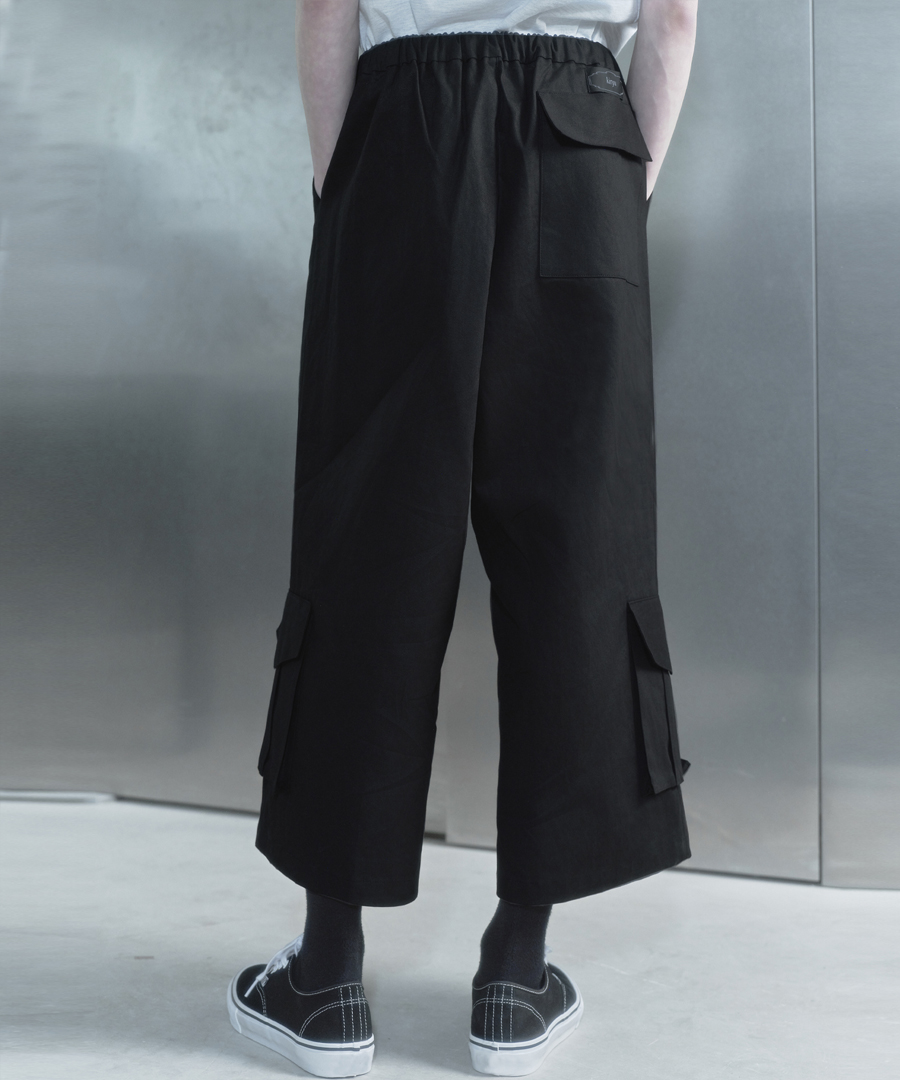 키류 카고 롱 버뮤다 팬츠 블랙(kiryu Cargo Long Bermuda Pants Black) - 3