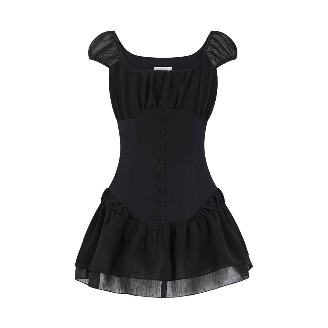 레이즈미야 님프 샤샤 미니드레스 블랙(REISE MIYA Nymph Shasha Mini Dress Black) - 1