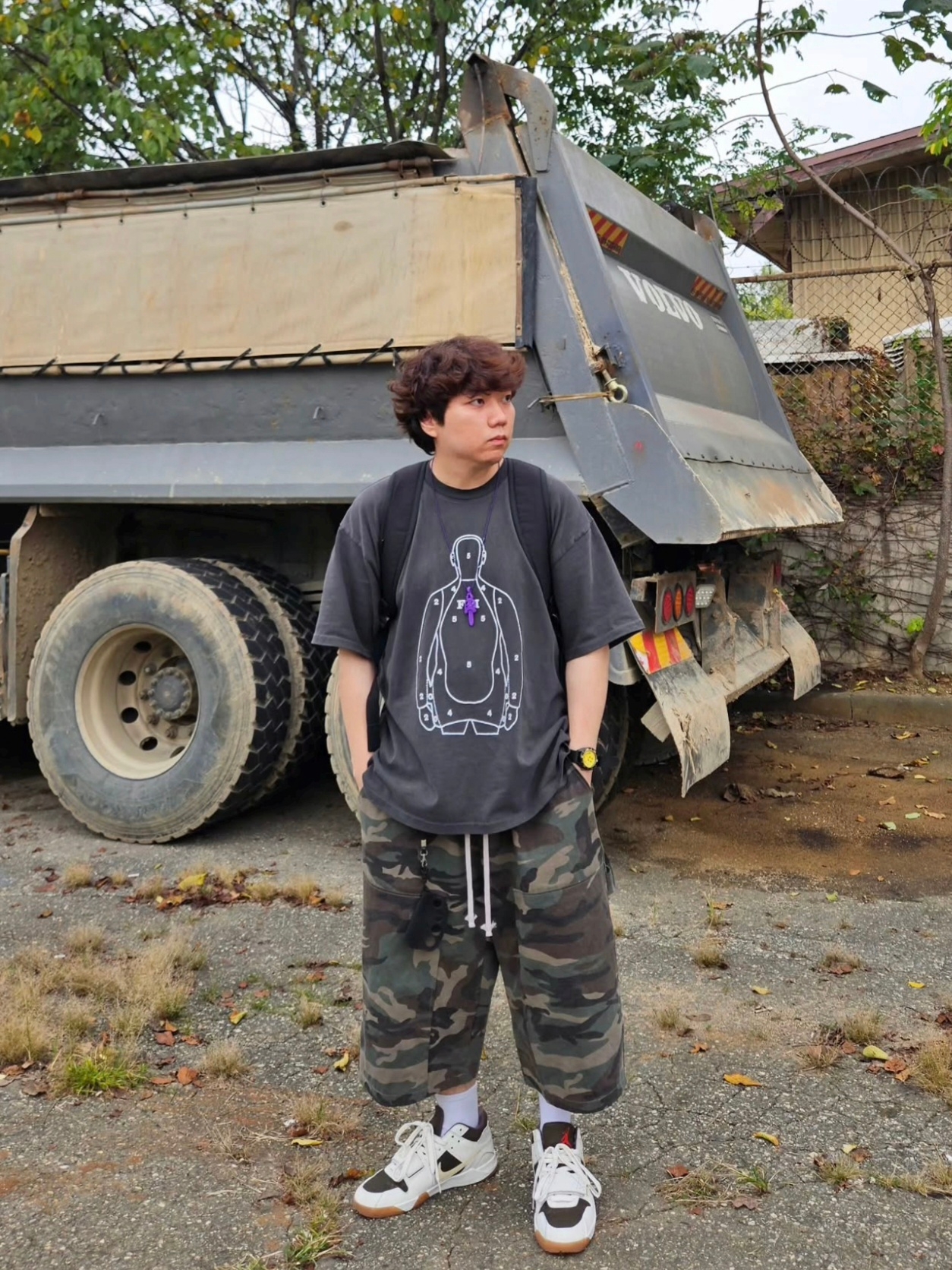 Basketcase Practice T-Shirt Vintage Black - 24FW 착용 스타일