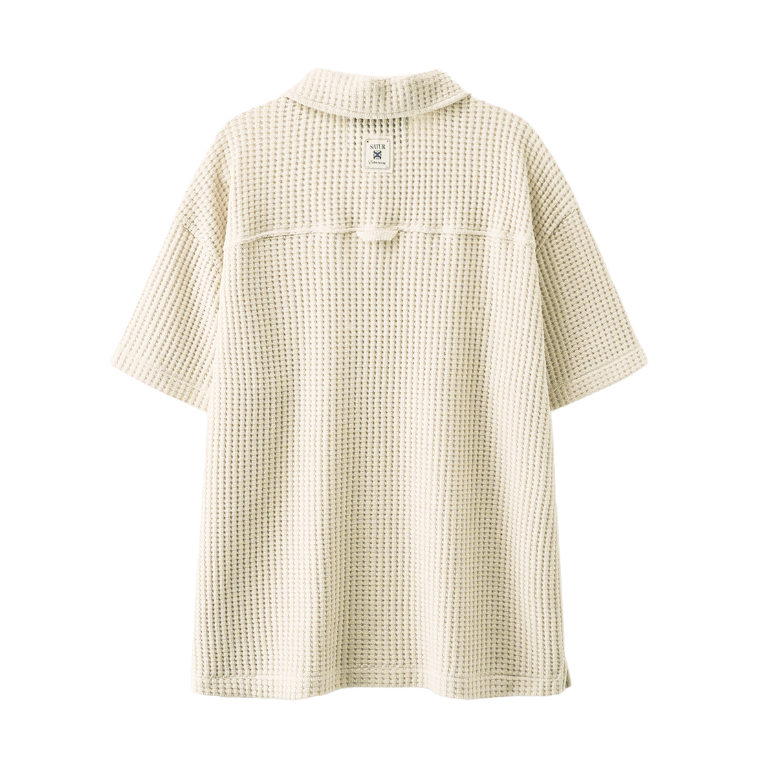 세터 와플 칼라 반팔 티셔츠 크림(SATUR Waffle Collar T-Shirt Cream) - 2
