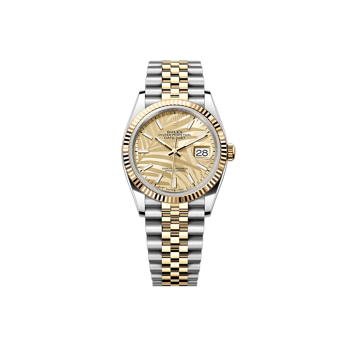 롤렉스 데이저스트 36-126233 샴페인 팜모티프 바 쥬빌리 NO.7969(Rolex Datejust 126233 Champagne Palm Motif Jubilee No. 7969)