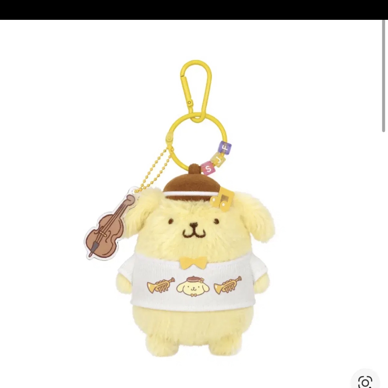 SJF X POMPOMPURIN PLUSH KEYCHAIN - YELLOW 착용 스타일 - 1