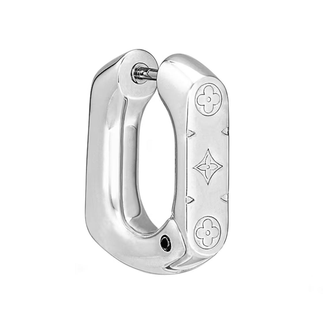 루이비통 모노그램 체인 후프 이어링 실버(Louis Vuitton Monogram Chain Hoop Earring Silver) - 2