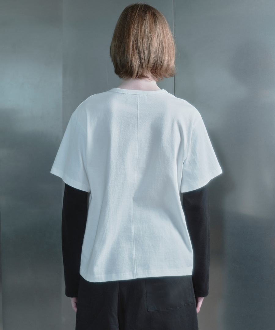 키류 소닉 붐 레이어드 롱 슬리브 티셔츠 화이트(kiryu Sonic Boom Layerd Long Sleeve T-Shirt White) - 4