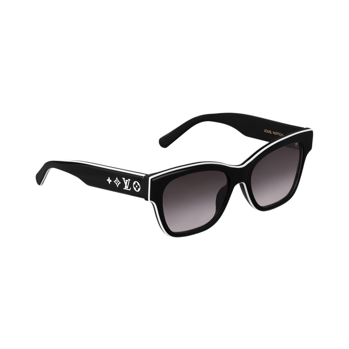 (W) 루이비통 LV 라인 스퀘어 선글라스 블랙((W) Louis Vuitton LV Line Square Sunglasses Black) - 2
