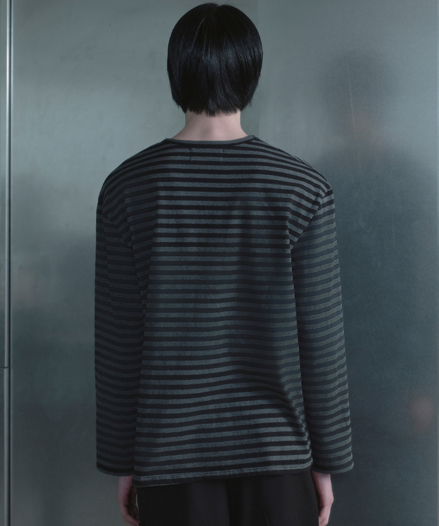 키류 아이 디스트로이 스트라이프 롱 슬리브 티셔츠 블랙(kiryu I Destroy Stripe Long Sleeve T-Shirt Black) - 4