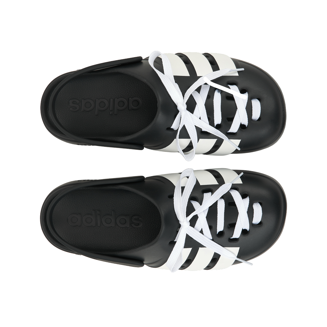 아디다스 스포츠웨어 아딜렛 클로그 2.0 코어 블랙 클라우드 화이트(Adidas Sportswear Adilette Clog 2.0 Core Black Cloud White) - 5