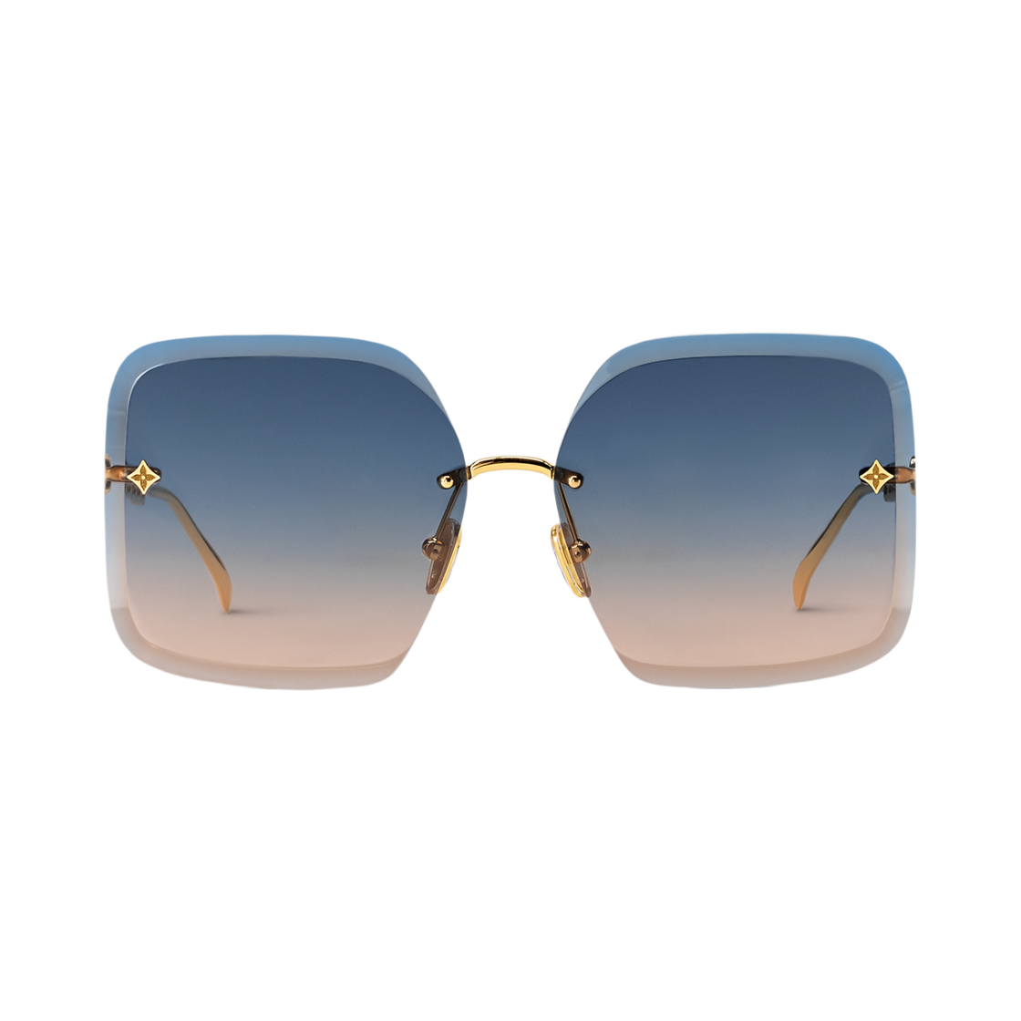 Z1860U (W) Louis Vuitton LV Jewel Square Sunglasses Gradient Blue Orange