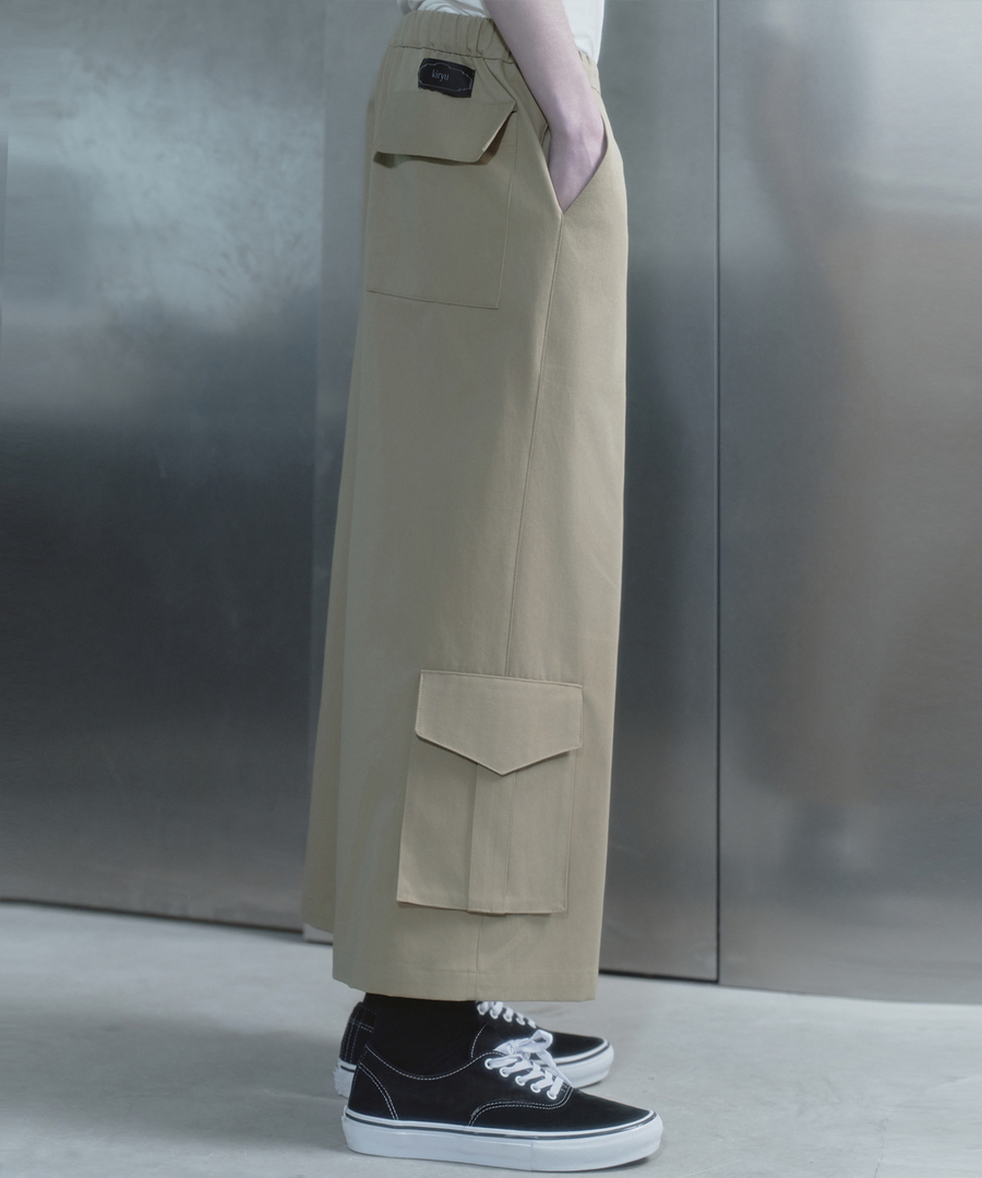 키류 카고 롱 버뮤다 팬츠 베이지(kiryu Cargo Long Bermuda Pants Beige) - 3