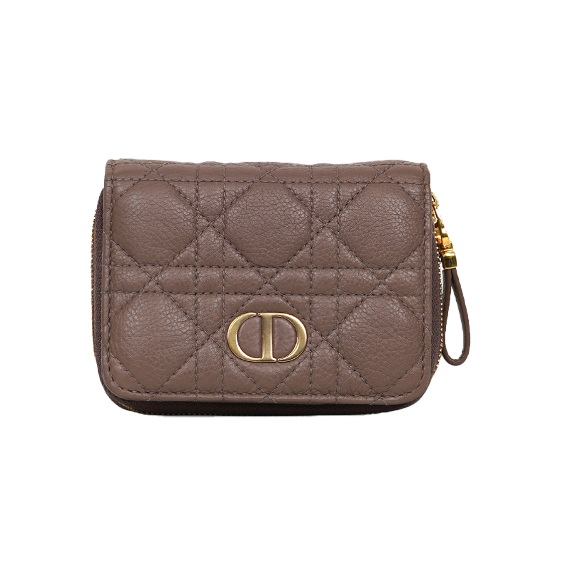 IT67FOGOK83J Dior Caro Compact Zip Wallet in Pink Beige S5032UWHC