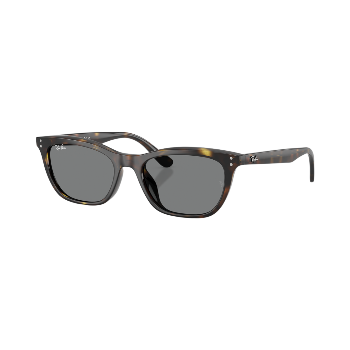 RB4474D-710/87 Ray-Ban RB4474D Polished Havana Frame Dark Grey Lense Low Bridge Fit