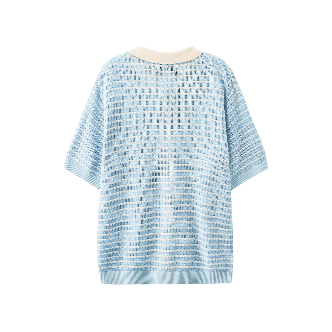 세터 스카시 칼라 하프 니트 가디건 스카이 블루(SATUR Skashi Collar Half Knit Cardigan Sky Blue) - 2