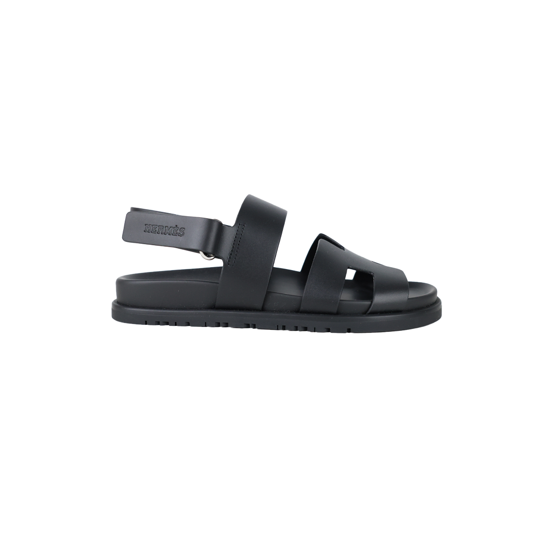 ITJCBNBI5DP6 Hermes Genius Sandals in Noir H231695ZH02