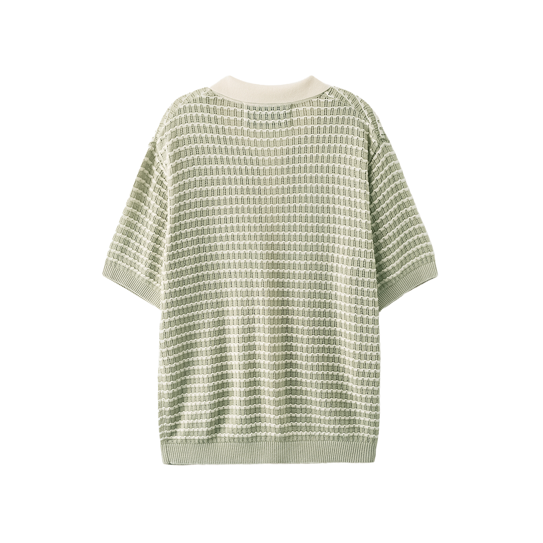 세터 스카시 칼라 하프 니트 가디건 라이트 그린(SATUR Skashi Collar Half Knit Cardigan Light Green) - 2