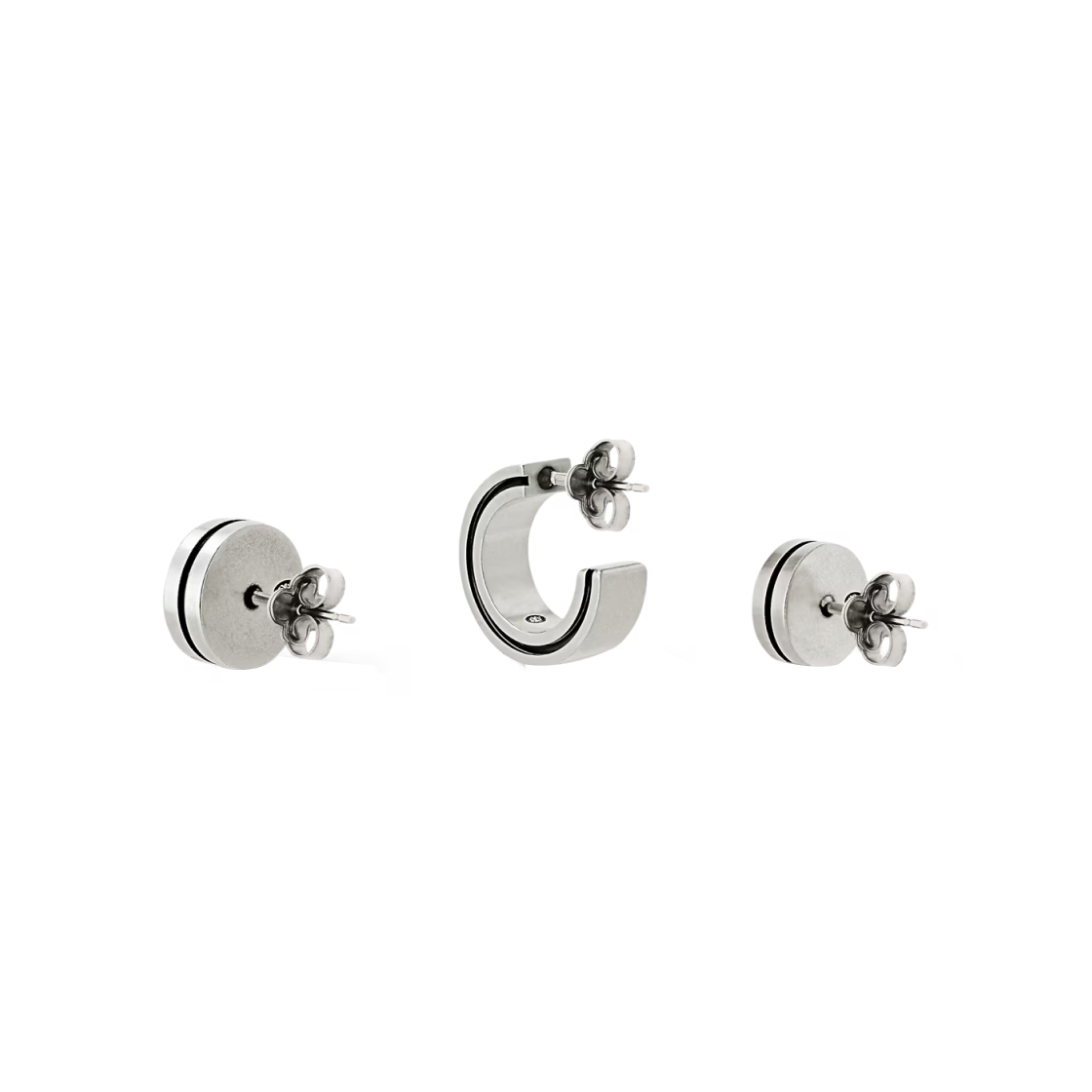 루이비통 LV 테일러 이어링 실버 블랙(Louis Vuitton LV Tailor Earrings Silver Black) - 2
