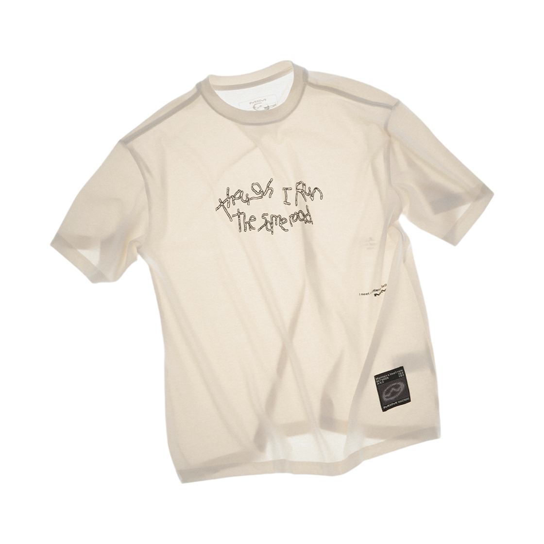 엠아이엠 스크립트 텍스트 티셔츠 크림(MIM Script Text T-shirts Cream)