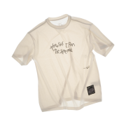MIM Script Text T-shirts Cream