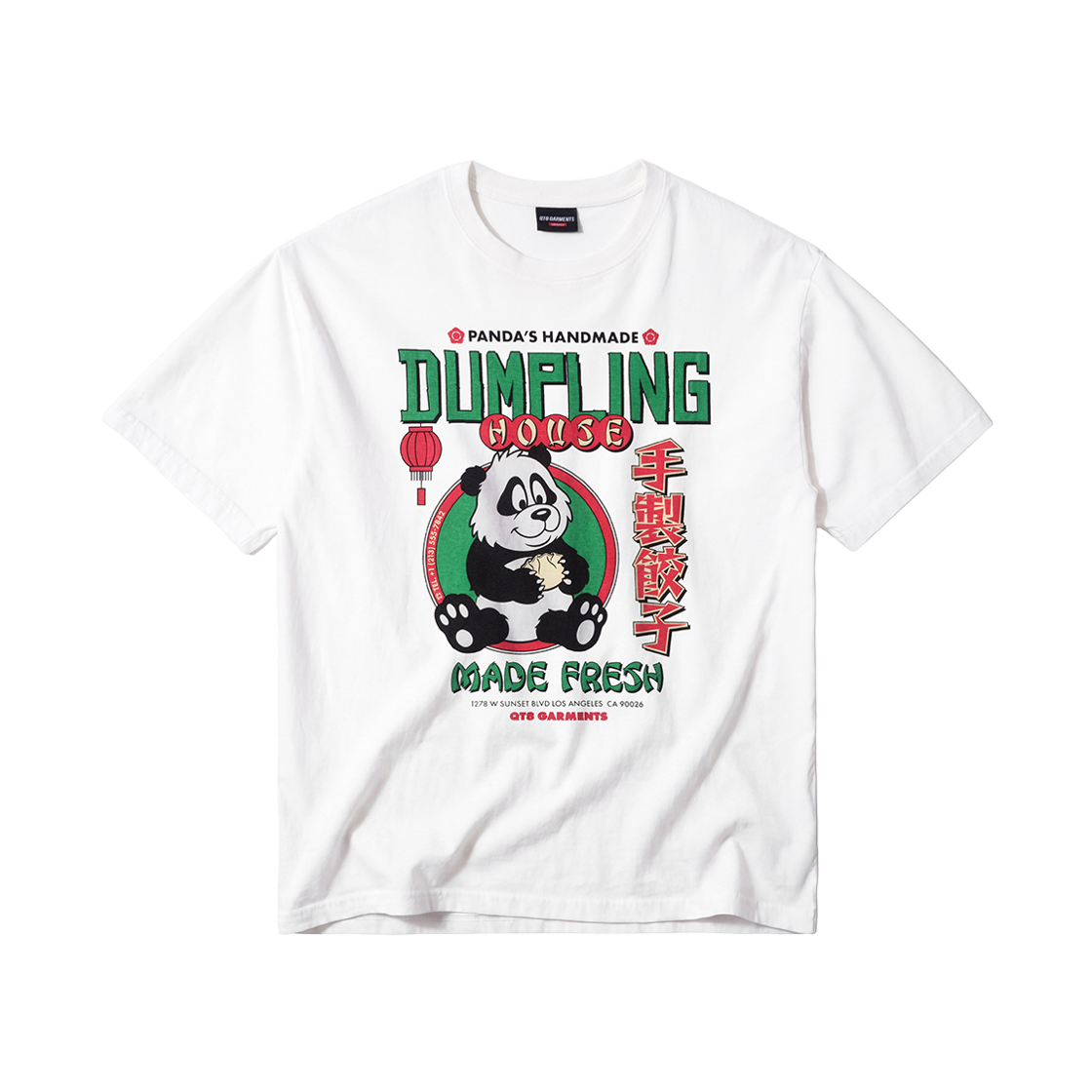 큐티에잇 가먼츠 덤플링 하우스 워시드 티 아이보리(QT8 GARMENTS Dumpling House Washed Tee Ivory) - 1