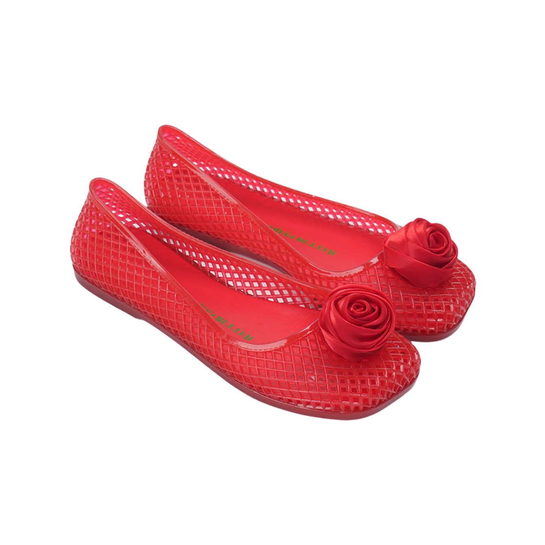 그린버터 로즈 클리어 플랫 레드(Green Butter Rose Clear Flats Red)