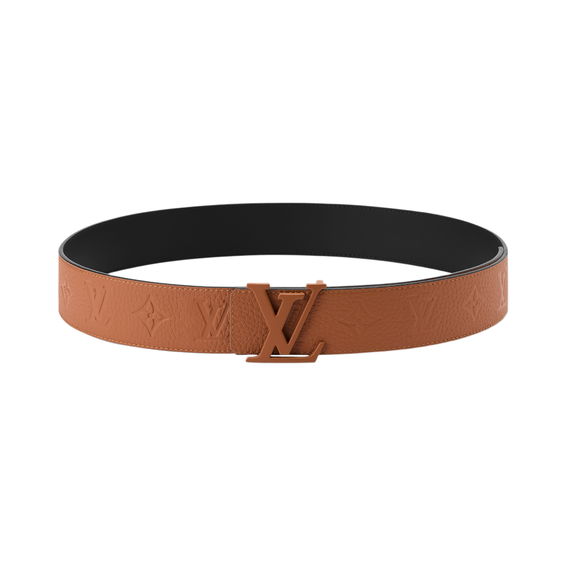- Louis Vuitton LV Initiales Taurillon Monogram 40mm Reversible Belt Camel Black