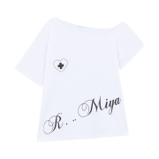 REISE MIYA Heart Cut-Out T-Shirt White