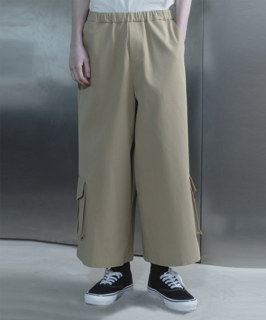 키류 카고 롱 버뮤다 팬츠 베이지(kiryu Cargo Long Bermuda Pants Beige) - 2