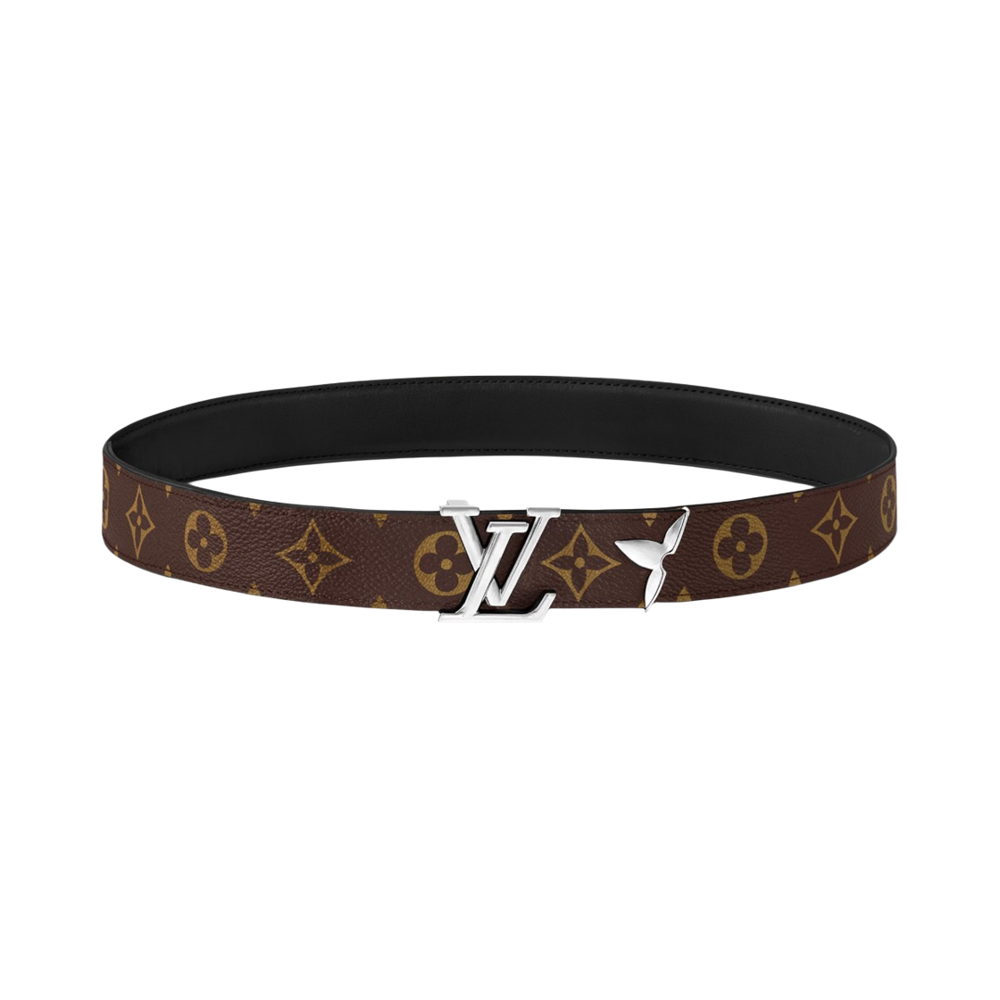 (W) 루이비통 프리티 LV 30mm 리버서블 벨트 모노그램 캔버스 블랙((W) Louis Vuitton Pretty LV 30mm Reversible Belt Monogram Canvas Black) - 2