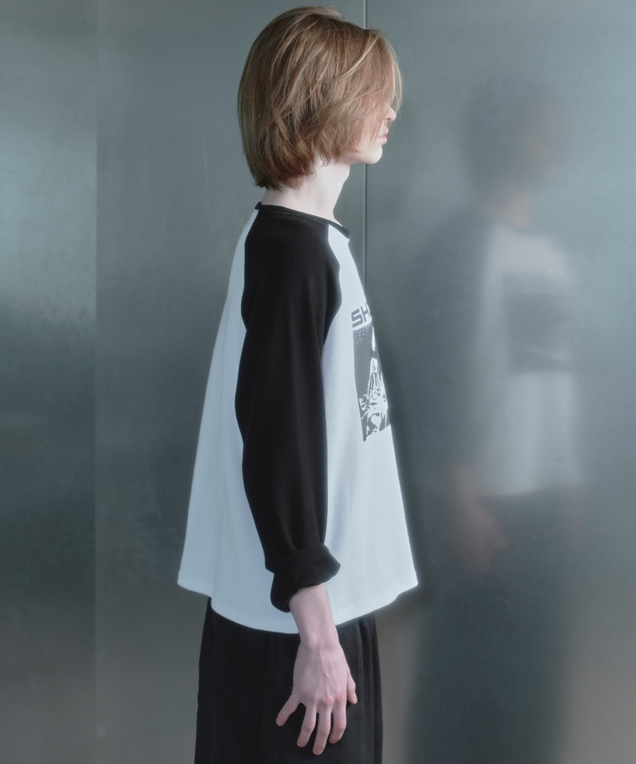 키류 슈게이즈 와플 나그랑 롱슬리브 티셔츠(kiryu Shoegaze Raglan Long Sleeve T-Shirt) - 3