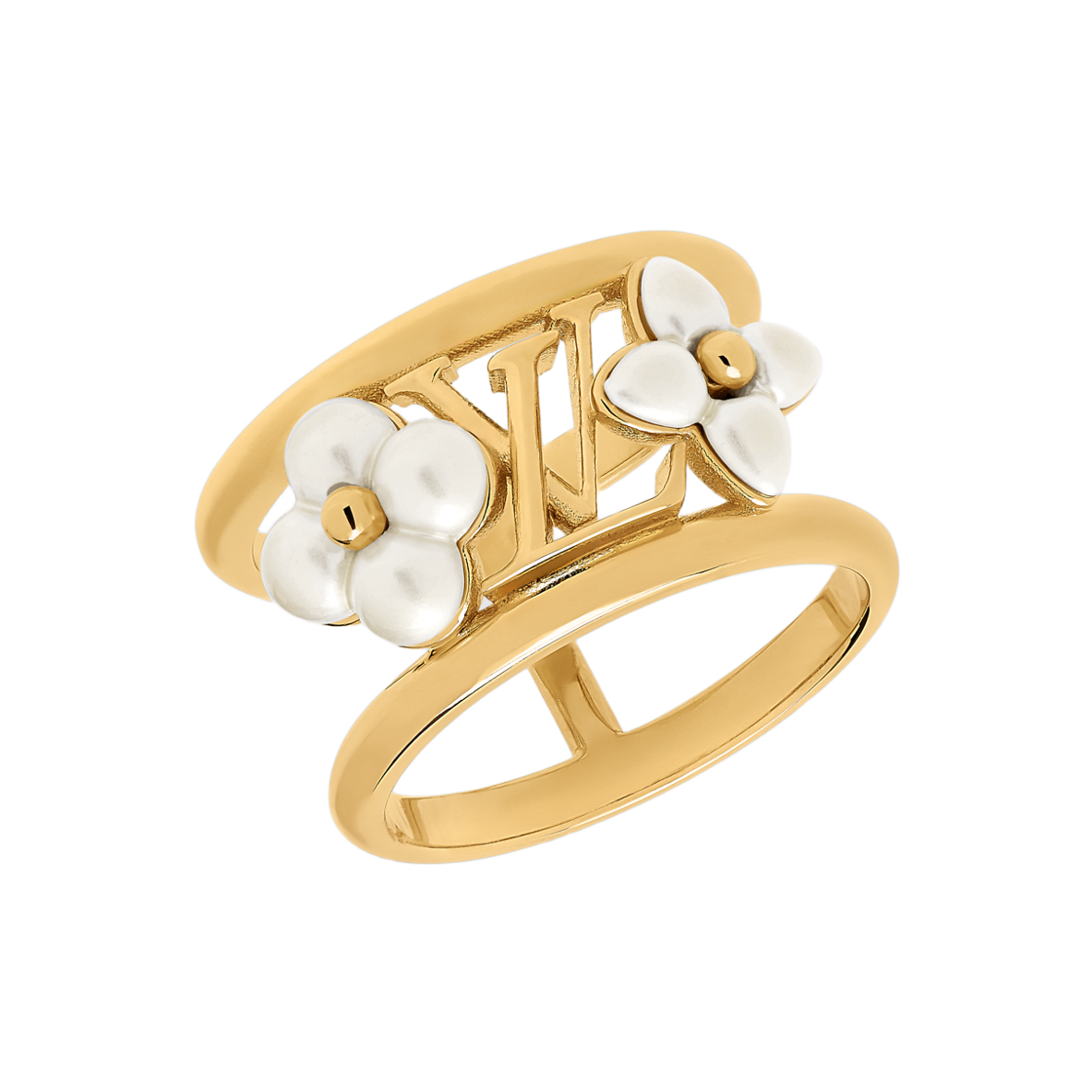 (W) 루이비통 LV 플로라그램 XS 링 골드((W) Louis Vuitton LV Floragram XS Ring Gold) - 2