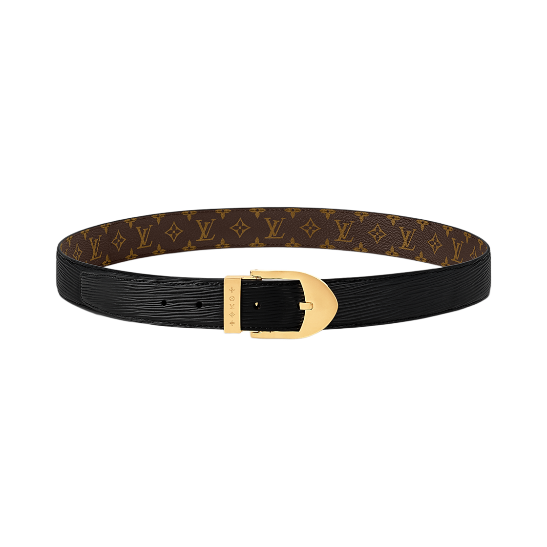 - (W) Louis Vuitton LV Timeless Epi 30mm Belt Black Monogram