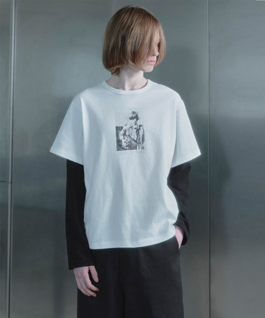 키류 소닉 붐 레이어드 롱 슬리브 티셔츠 화이트(kiryu Sonic Boom Layerd Long Sleeve T-Shirt White) - 2
