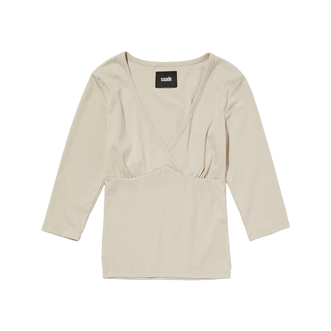 스웨이드 브이넥 7 컷 아이보리(Suade V Neck 7 Cut Ivory)