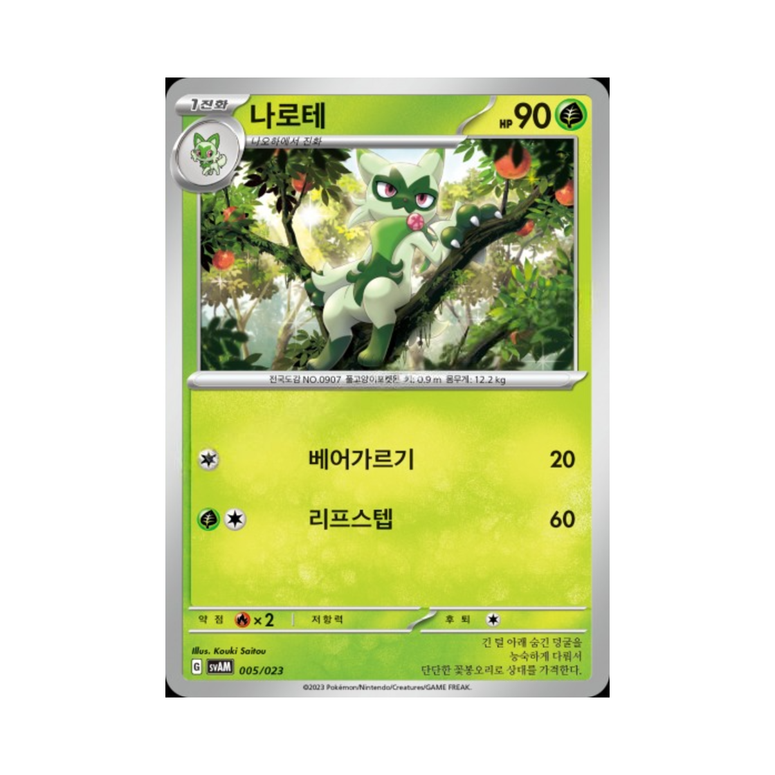 포켓몬 TCG 나로테 스칼렛&바이올렛 스타터 세트 ex 나오하&루카리오 ex (한글판)(Pokemon TCG Floragato Scarlet & Violet Sprigatito & Lucario ex Starter Set ex (Korean Ver.)) - 1