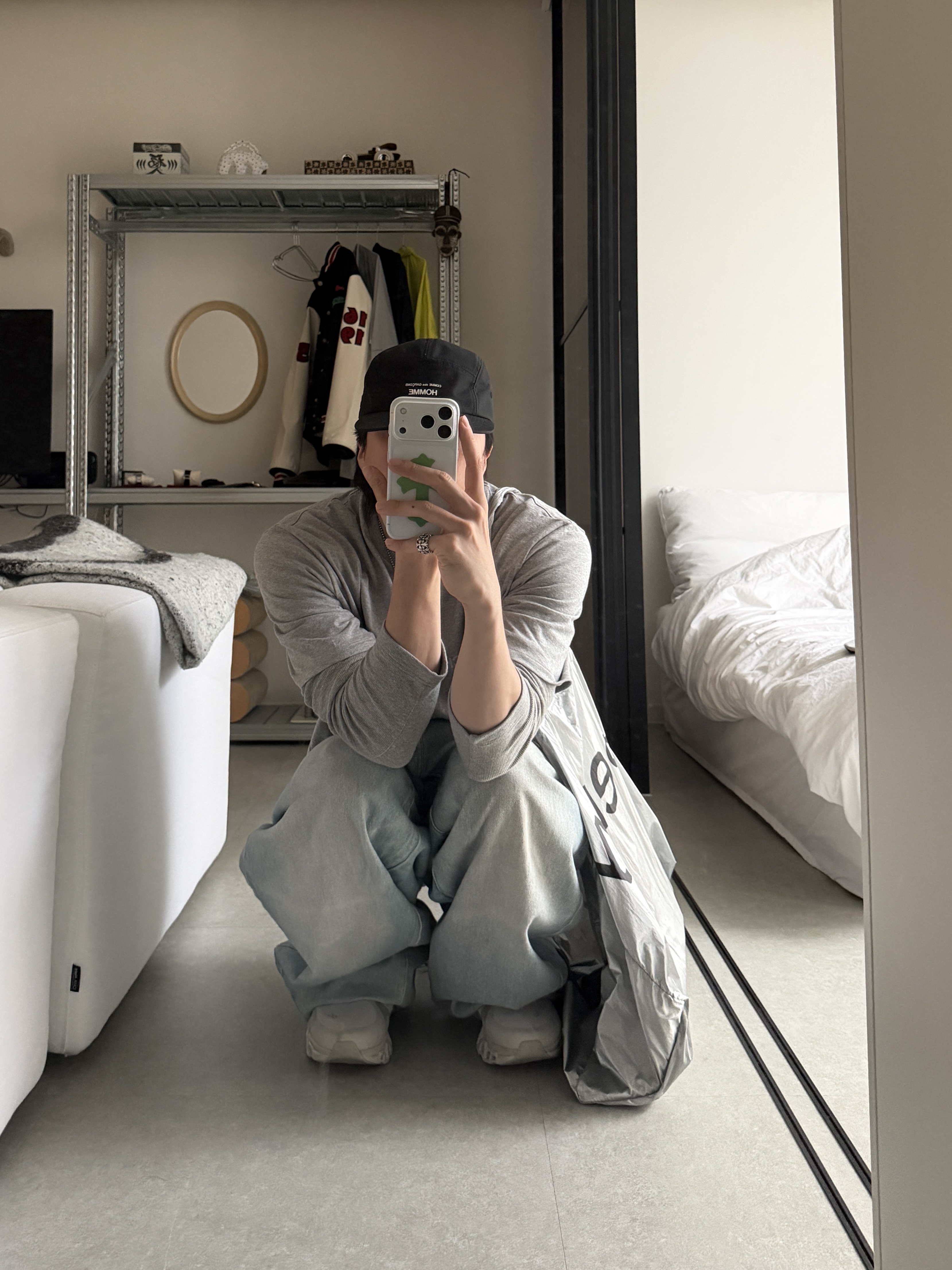 Post Archive Faction (Paf) x Central Cee Syna T-Shirt Gray 착용 스타일 - 4