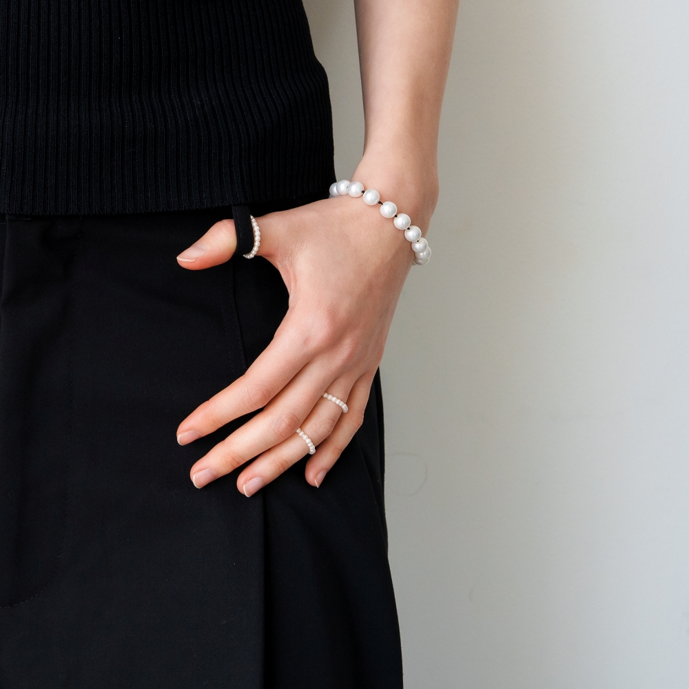 러브미몬스터 빅 위시 진주 팔찌 화이트(lovememonster Big Wish Pearl Bracelet WHITE) - 3