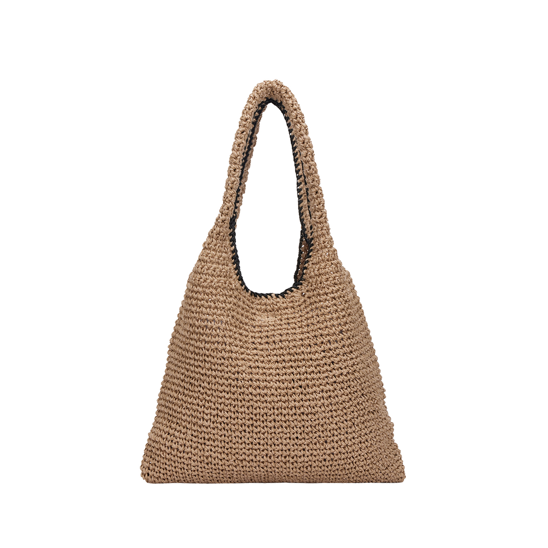 분크 보터 위빙 호보 라지 베이지(vunque Boater Weaving Hobo L Beige) - 4
