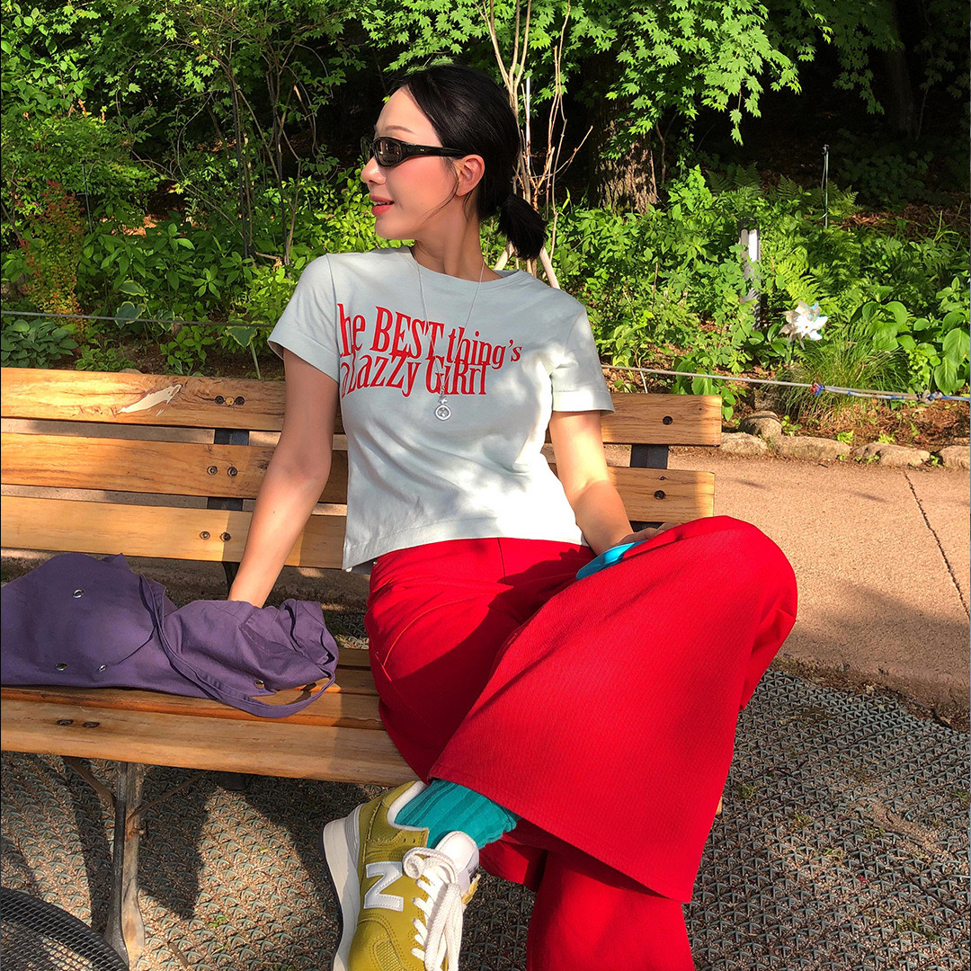 Thevinylhouse The Lazy Tee Mint, New Balance 574 Marshland - D Standard 착용 스타일